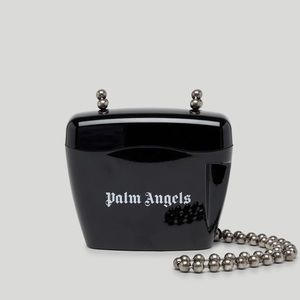 Palm Angels mini padlock shoulder bag in black